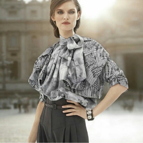NEWPORT NEWS Gray Black Snake Print Bolero Jacket, Y2K, Vintage-Inspired, Retro - Picture 1 of 14